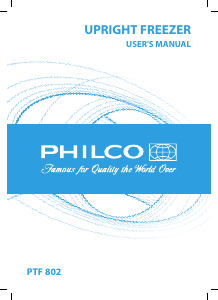 Manual Philco PTF 802 Freezer