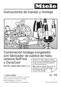 Manual de uso Miele KWTN 14826 SDE ed/cs-1 Vinoteca