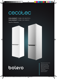 Mode d’emploi Cecotec Bolero CoolMarket Combi 250 Inox D Réfrigérateur combiné