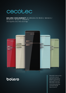Manual Cecotec Bolero CoolMarket 2D Origin 215 Black E Fridge-Freezer
