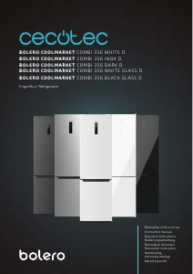 Manual Cecotec Bolero CoolMarket 356 White D Fridge-Freezer