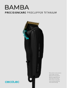 Manual Cecotec PrecisionCare ProClipper Titanium Aparador de cabelo
