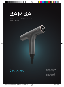 Manual Cecotec Bamba IoniCare 6000 Rockstar Soft Hair Dryer