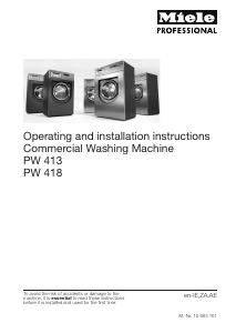 Manual Miele PW 413 EL Washing Machine