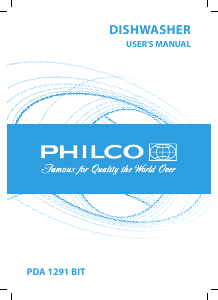 Manual Philco PDA 1291 BIT Dishwasher