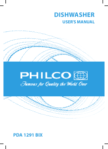 Návod Philco PDA 1291 BIX Umývačka riadu
