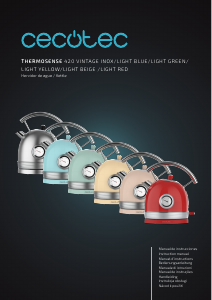 Manual de uso Cecotec Thermosense 420 Vintage Light Yellow Hervidor