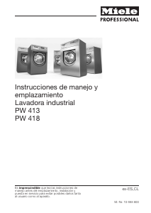 Manual de uso Miele PW 413 Lavadora