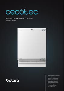 Mode d’emploi Cecotec Bolero CoolMarket TT BI 138 White E Réfrigérateur