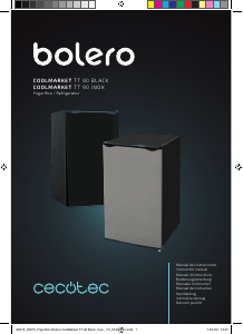 Instrukcja Cecotec Bolero CoolMarket TT 90 Black Lodówka