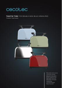 Manual de uso Cecotec Toastin time 1700 Double Green Tostador