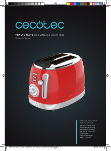 Manual Cecotec Toast&Taste 800 Vintage Light Red Torradeira