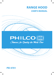 Manual Philco PEI 4701 Cooker Hood