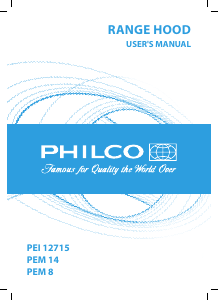Manual Philco PEI 12715 Cooker Hood