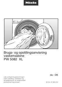 Brugsanvisning Miele PW 5082 XL Vaskemaskine