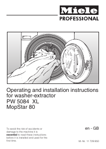 Manual Miele PW 5084 XL MopStar 80 Washing Machine