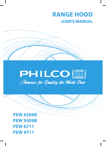 Návod Philco PEW 6509 B Digestor