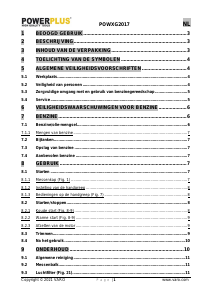 Handleiding Powerplus POWXG2017 Heggenschaar