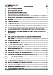 Handleiding Powerplus POWDPG8020 Verticuteermachine