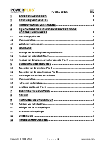 Handleiding Powerplus POWXG90405 Hogedrukreiniger