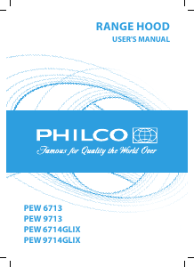 Manual Philco PEW 9713 Cooker Hood