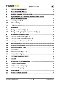 Handleiding Powerplus POWXG90420 Hogedrukreiniger