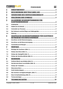 Bedienungsanleitung Powerplus POWXG90430 Hochdruckreiniger