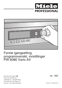 Bruksanvisning Miele PW 6080 Vario Vaskemaskin