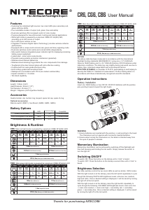 Manual Nitecore CB6 Flashlight