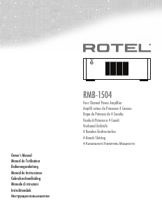 Mode d’emploi Rotel RMB-1504 Amplificateur