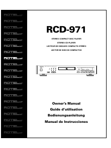 Manual Rotel RCD-971 CD Player