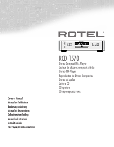 Manual de uso Rotel RCD-1570 Reproductor de CD