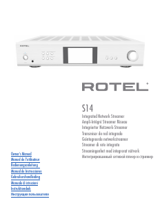 Manual de uso Rotel S14 Reproductor multimedia