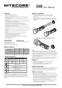 Manual Nitecore EA8 Flashlight