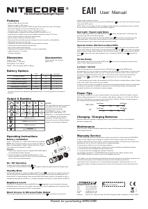 Manual Nitecore EA11 Flashlight