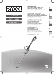 Instrukcja Ryobi RHT1850XLiS Nożyce do żywopłotu