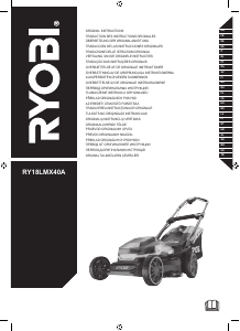 Kullanım kılavuzu Ryobi RY18LMX40A Çim biçme makinesi