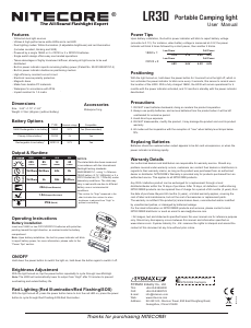 Manual Nitecore LR30 Flashlight