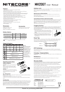 Manual Nitecore MH20GT Flashlight