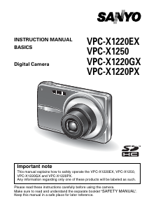 Handleiding Sanyo VPC-X1220EX Digitale camera