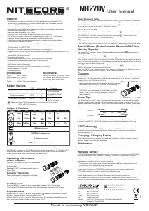 Manual Nitecore MH27UV Flashlight