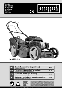 Mode d’emploi Scheppach MS225-53 Tondeuse à gazon