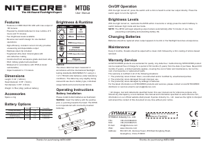 Manual Nitecore MT06 Flashlight