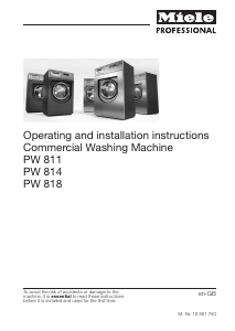 Manual Miele PW 818 Ddir ZER WEK Washing Machine