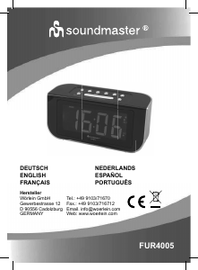 Manual SoundMaster FUR4005 Rádio relógio