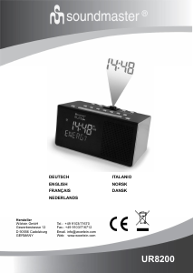 Manual SoundMaster UR8200SI Alarm Clock Radio