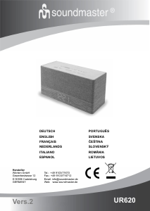 Manual de uso SoundMaster UR620 Radiodespertador