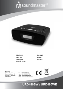 Manual SoundMaster URD480SW Alarm Clock Radio