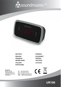 Manual SoundMaster UR106SW Rádio relógio