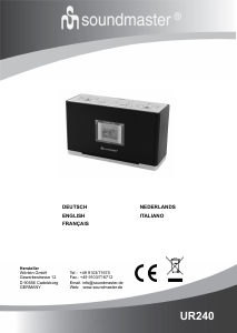 Manual SoundMaster UR240WE Alarm Clock Radio
